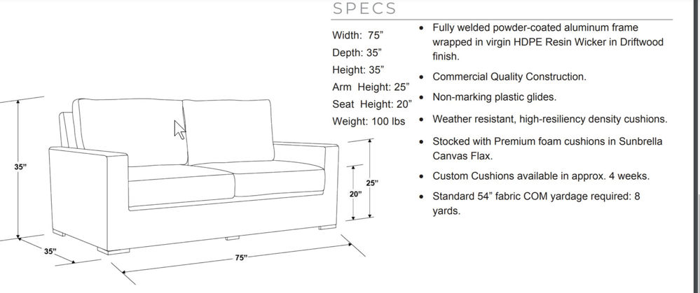 coronado mid sofa schematic